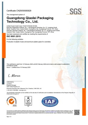 ISO9001：2015质量管理体系认证英文版