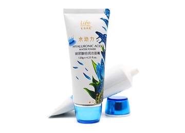 50管径蓝色旋盖洗面奶身体乳软管包材